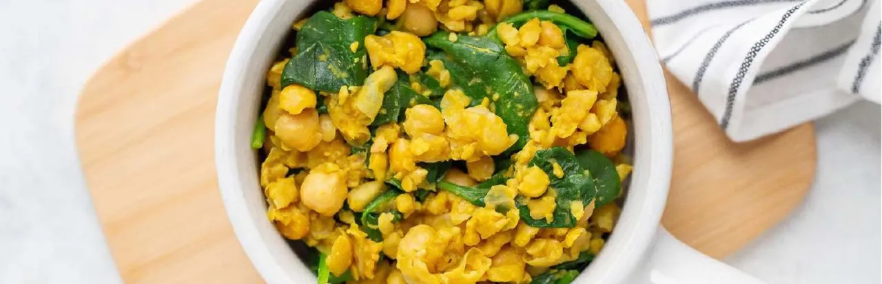 Chickpea Spinach Scramble