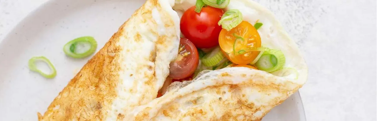 Egg White Omelette with 2 Toasts
