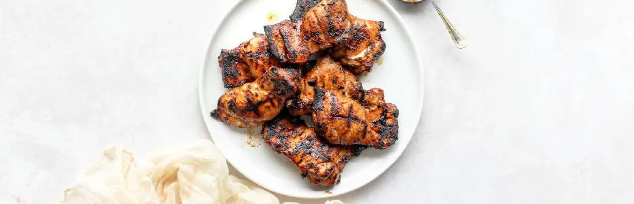 Grilled Honey Balsamic Chicken Thighs