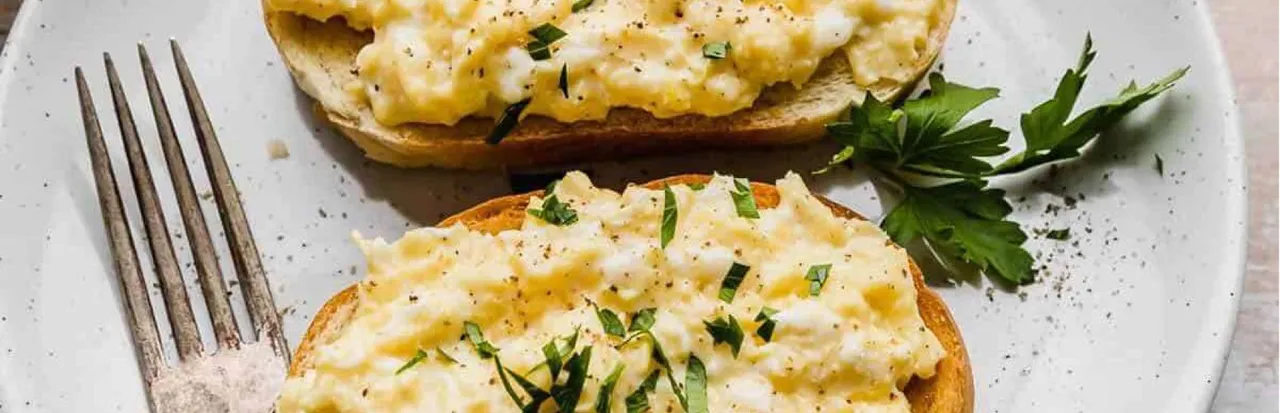 Scrambled Egg whites with Toast.