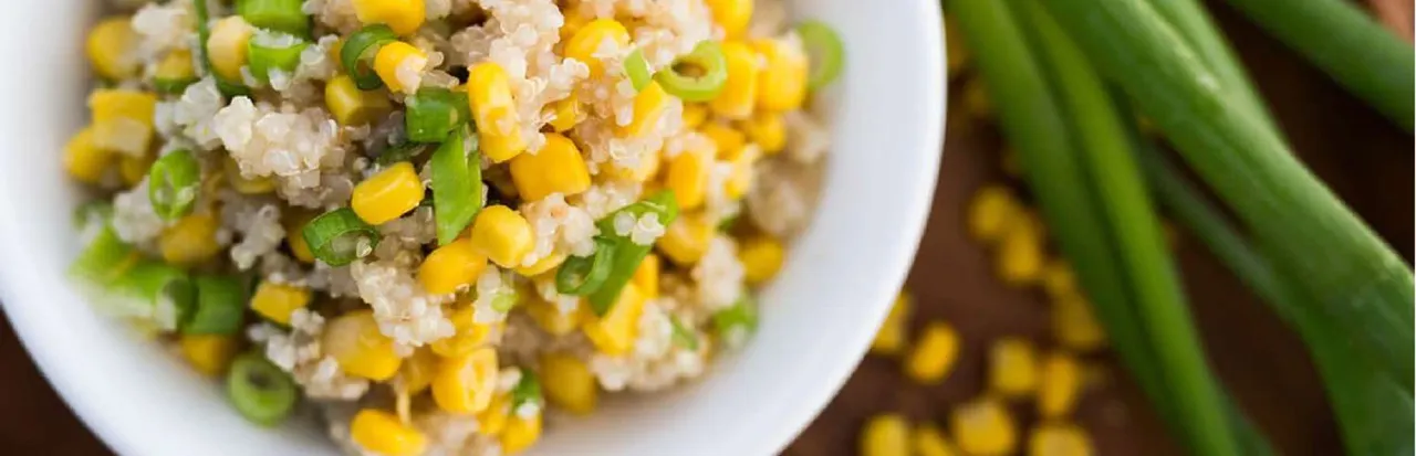 Tofu & Corn & Green Onion Quinoa
